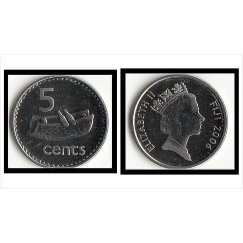 Fiji 5 cents Coins Oceania New Original Coin Collectible Edition Real Rare Unc Commemorative 2006 edition