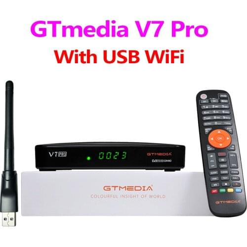 GTmedia V7 Pro Support H.265 HEVC DVB-S/S2/S2X+T/T2 YoutubeYouporn BISS auto roll PowerVu USB wifi DVB S2