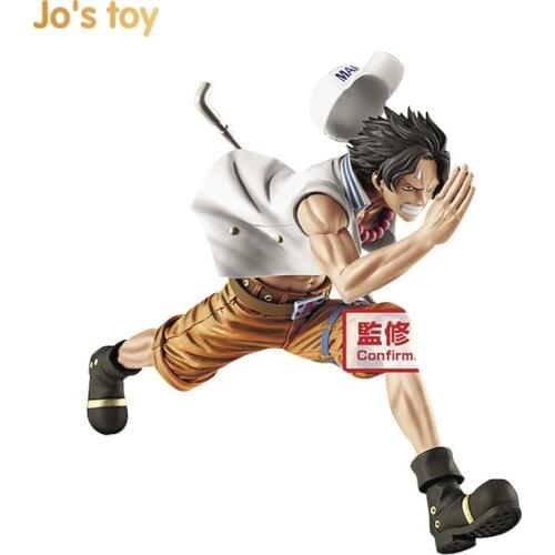 Jos toy 13cm Original Bandai Anime OP Magazine Ace Navy PVC Scenery Figure Hand-made Model Toys boys gift