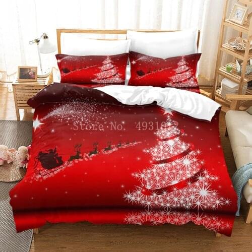 Lively Christmas Santa Claus 3D Bedding Set Queen King Size Bed Clothess Twin Full Double Kid Girl Adult Duvet Cover Set