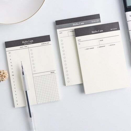 Creative Daily Schedule Memo pad To Do List Time Sticky Note Schedule Planner stickers Office School Supplies Korean Stationery