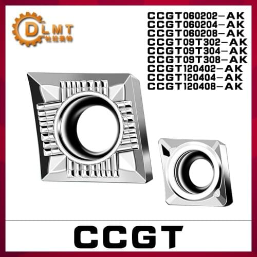 10PCS CCGT Aluminum cutter blade CCGT060204 AK CCGT060208 AK CCGT09T302 AK CCGT09T304 AK CCGT120402 AK turning tool