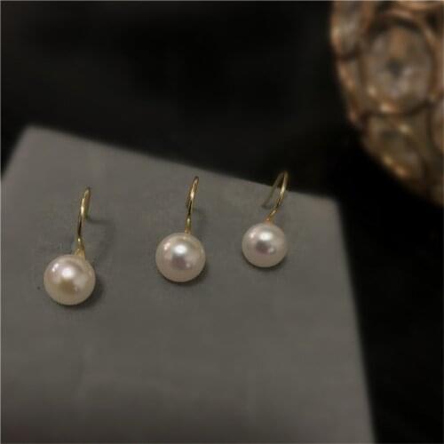 Liemjee Wholesale 14k Gold Filled Bead Pearl Earrings Fashion Party Jewelry For Women Feature Namour Charm Gift All Seasons