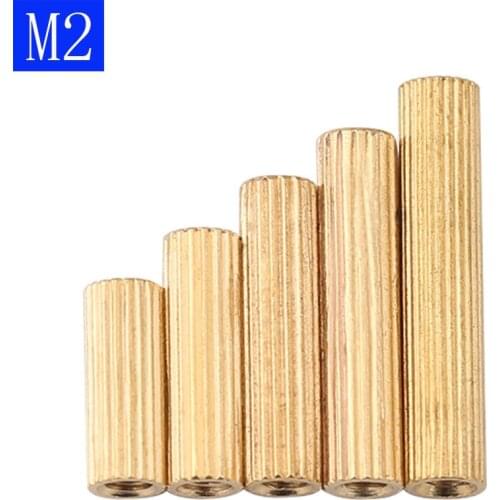 M2 3mm- 40mm Female Brass Threaded Column Standoff Support Pillars Brass Standoff Spacer