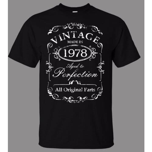 2019 New Fashion Design Men Round Neck Short Sleeve Fashion T-shirt Vintage 1978 design T Shirt Design Basic Top