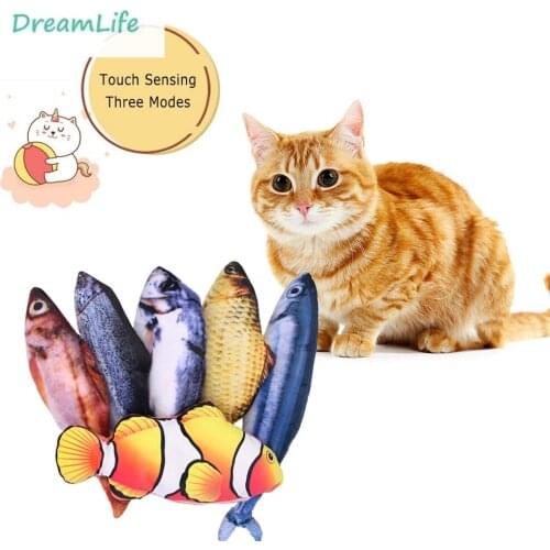 Pet Soft Plush 3D Fish Shape Cat Toy Interactive Gifts Fish Catnip Toys Stuffed Pillow Doll Simulation Fish Playing Toy For Pet