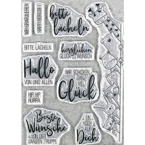 German Transparent Clear Silicone Stamp/Seal for DIY scrapbooking/photo album Decorative clear stamp sheets A1600