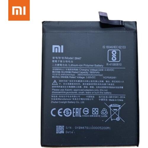 Original Xiaomi BN47 4000mAh Replacement Battery for Xiaomi xiao mi Redmi 6 Pro / Mi A2 Lite phone
