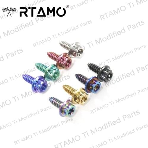 Titanium Self Tapping Screws M5x15mm Hexagon Flanged Race Spec Head Ti Bolt for Motorcycle Bike Car Parts