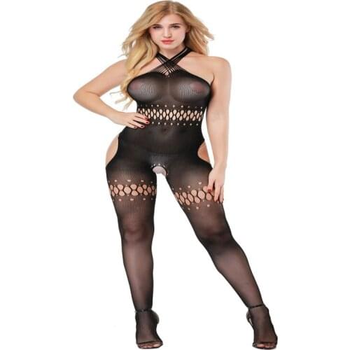Sexy Open crotch fetish Bodystocking women erotic Lingerie porno babydoll Crotchless body suit underwear costumes latex catsuit