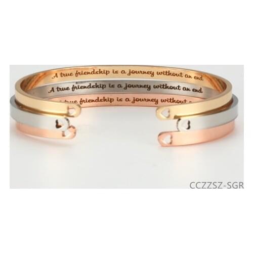 Silver Cuff C Design Bangle Friendship Letter Bracelet Fashion Women Jewelry Gift Rose Gold Nice Women CCZZSZ