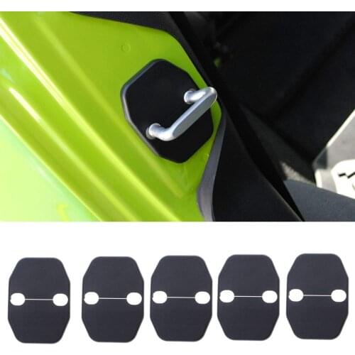 SHINEKA Interior 5PCS Door Lock Covers Protection Trim for Jeep Wrangler JK JKU 2007-2019 for Jeep Grand Cherokee For Chrysler
