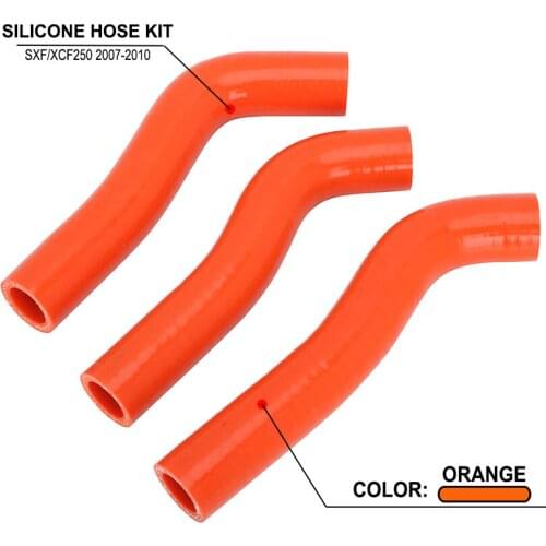 Motorcycle Silicone Radiator Coolant Reinforced Hoses Kit For KTM SXF250 XCF250 07-10 MX Enduro Dirt Bike Racing Offroad