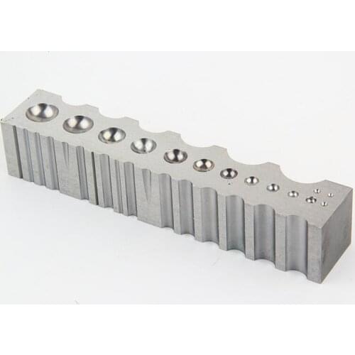 Steel Channel with 4 sided multipurpose steel dapping block Jewelry Making Tools