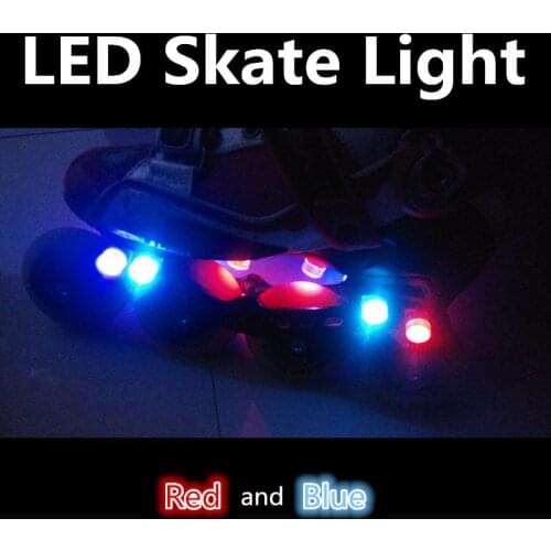 LED Flash Red Blue Roller Skates Light with Battery inside Inline Skating Patines Night Cool Shine Lamp LED Bead Twinkle Warning