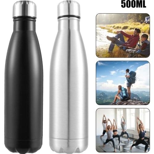 500ml Double Wall Stainles Steel Water Bottle Thermos Bottle Keep Hot and Cold Insulated Vacuum Flask for Sport