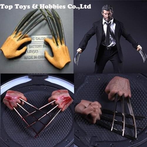 In stock 1/6 Scale Bloodstain/Normal Claw Hands Type model for 12 inches Male Action Figure