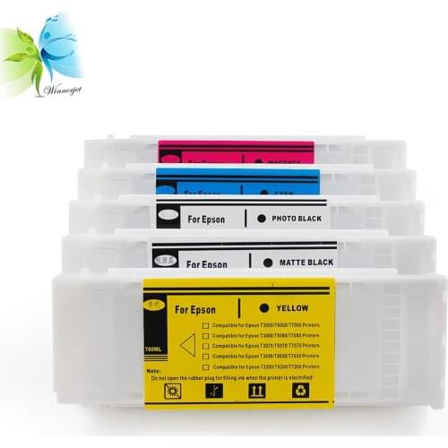 WINNERJET 700ml 5 Colors Compatible Ink Cartridge for Epson SureColor T3200 printer
