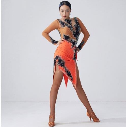 Fringe dress for women latino dress fringe for latin dress with fringe for training clothes for latin dancing