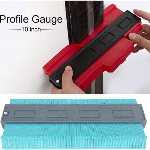 2x200mm Metal Contour Gauge With Angle Connector Shape Contour Gauge Duplicator Woodworking Decorating Template Profile Tool