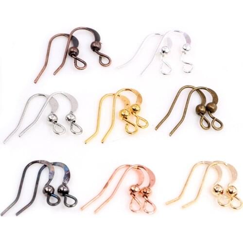 100pcs/lot 19x18mm DIY Earring Findings Earrings Clasps Hooks Fittings DIY Jewelry Making Accessories Brass Hook Earwire Jewelry