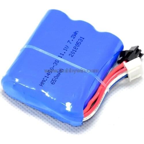 11.1V 3S 650mAh 15C 14500 Li-Ion Battery SM plug for RC Buggy Car Truck Boat model power