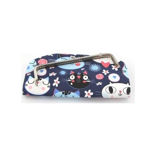 19*8cm Cotton Linen Fabric Purse Metal Frame Bag Material Kit Mouth Gold Handmade Sewing Women Coin Purse DIY