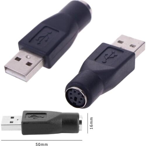 2Pcs PS/2 Male to USB Female Port Adapter Converter for PC Keyboard Mouse Mice hot