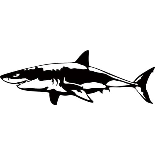 2020 Hot Sale Great White Shark Vinyl Decal Car Window Bumper Sticker Fish Jaws Jdm