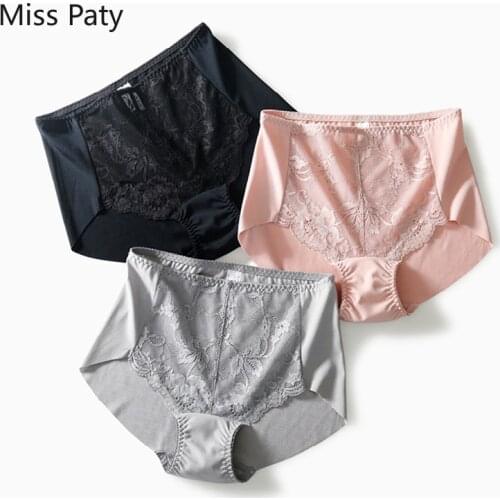 3pcs/lot women seamless sexy lace panties invisible underwear modal cotton high rise underpants big size XXXL intimates briefs
