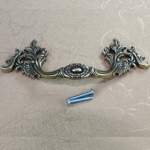 96mm antique bronze furniture handles antique brass drawer cabinet pull knob vintage bronze dresser cupboard door handle