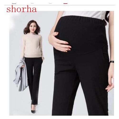 Abdominal Stretch Maternity Pants Pencil Trousers Elastic Waist Maternity Leggings Pregnant For Pregnant Women Workwear Pants