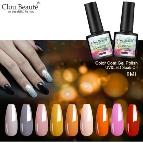 Clou Beaute Yellow Blue Colors Nail Gel Polish Semi Permanent Nail Polish Varnish Hybrid 15ml Lacquer Resin Remove with Acetone