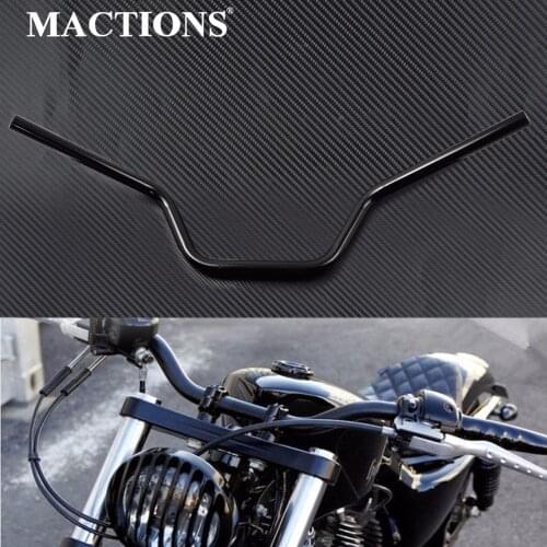 Motorcycle Gloss Black Drag Handlebar 22mm/25mm For Harley Sportster XL 883 1200 For Honda For Suzuki For Yamaha
