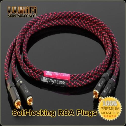 HIFI RCA Cable Self-locking Budweiser RCA Plugs Connector/ Canare Professional Broadcast Cable / 0.5m 1m 1.5m 2m