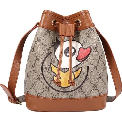 Fashion wallet bucket bag ladies leather shoulder bag brand designer ladies messenger messenger bag handbag designer bag