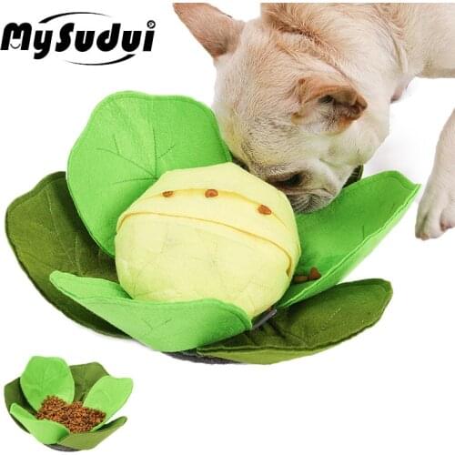 MySudui Pet Dog Sniffing Toys Mat Washable Pet Slow Feeding Bowl Dog Iq Treat Training Toy Interactive Food Dispenser Plush Ball