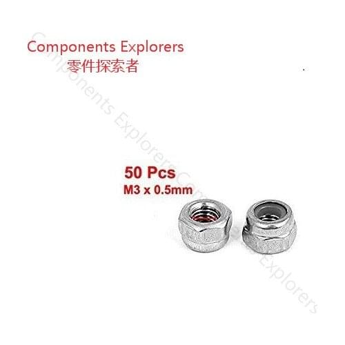 Stainless Steel Nylock Nylon Insert Hex Lock Nuts,50pcs/lot