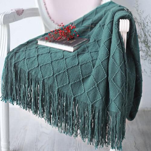 Nordic Knitted Throw Thread Blanket on the Bed Sofa Plaid Travel TV Nap Blankets Soft Towel Bed Plaid Tapestry