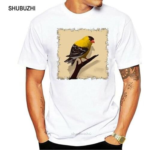 Goldfinch Bird On Tree Limb WomenS Novelty T-Shirt Plus Size Tee Shirt