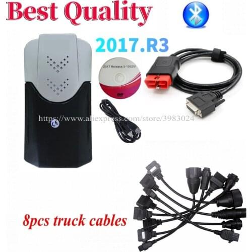 NEW VCI 2017.R3 KEYGEN VD DS150E Cdp Bluetooth for Delphis Obd2 Car Truck Diagnostic Tool Scanner +car/truck cables to choose
