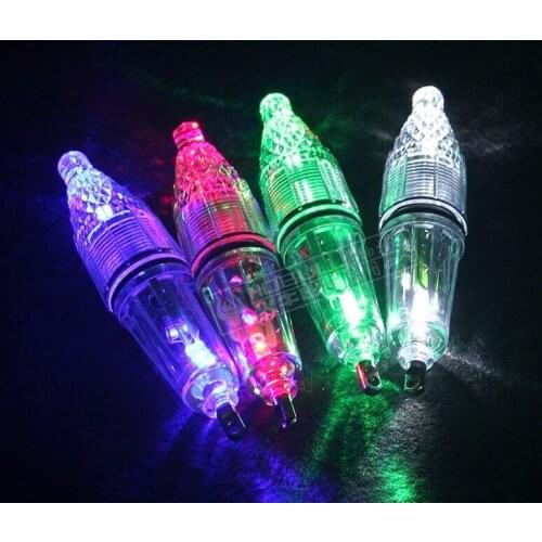 New Bright LED Glittering Fishing Light Underwater Attract Fish Outdoor Night Light Blue Red White Green Led Pool Lights