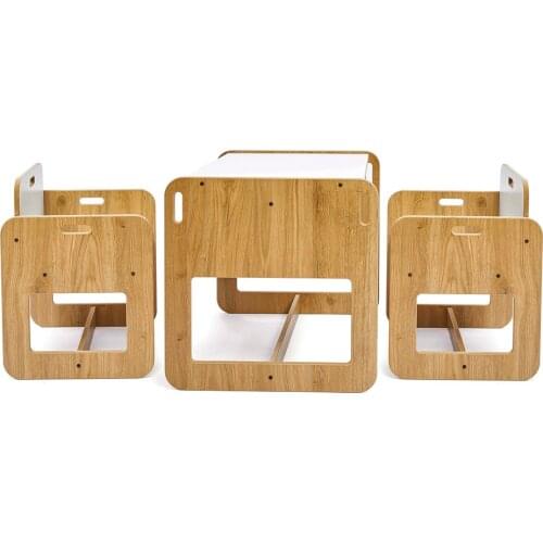 2-4 Age Montessori Table and Chair Set Wooden Study Table Toddler Activity Desk Children Table Kids Furniture Chair for Babies