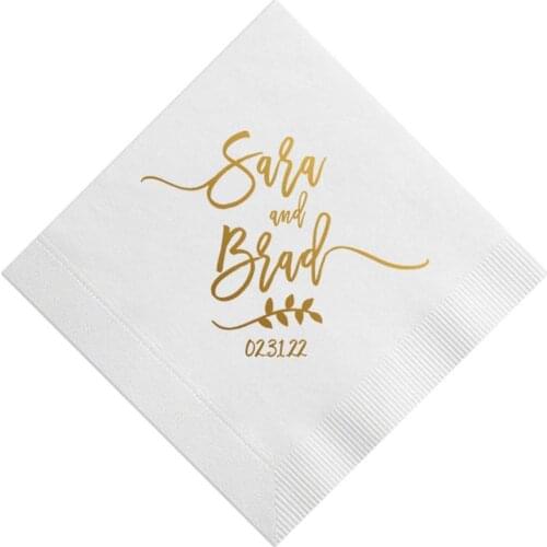 Personalized Napkins Beverage Luncheon Dinner Guest Towels Available Wedding Napkins Shower Engagement Custom Napkins Monogram