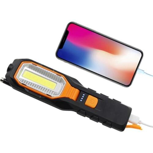 Portable handheld flashlight COB LED USB Charging Magnetic Inspection Lamp Flashlight Car Repair Work Light Outdoor Camping