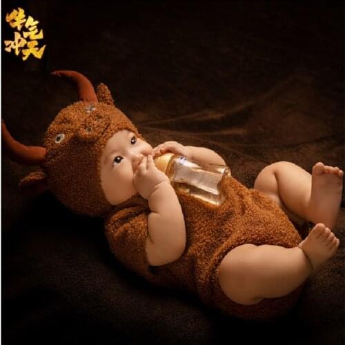 Newborn Baby Photography Props Photo Accessories Baby Costume Boys Girls Baby Bull Photographie Clothes Dropshipping