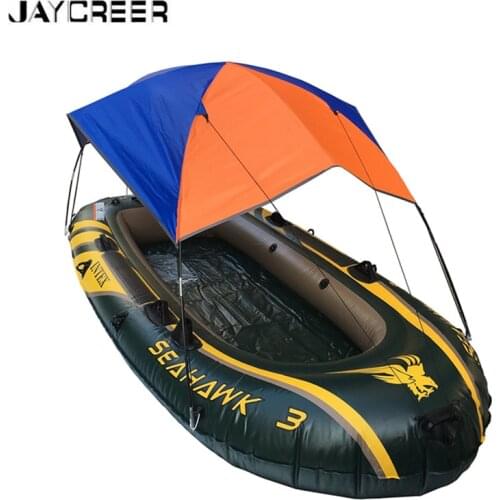 JayCreer Boat Sun Shade Shelter, 2-4 Persons Quality Lightweight Folding Inflatables Boat Awning Top Cover Fishing Tent