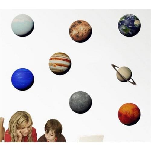 Solar system planet removable decorative wall sticker decals Home decoration wall stickers for kids rooms PVC
