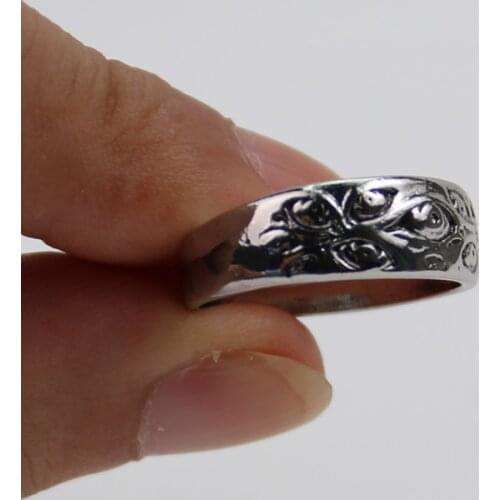 Vintage Punk Carved Eyes Mens Ring Finger Jewelry Hip Hop Rock Culture Ring Unisex Women Male Party Metal Rings Accessories