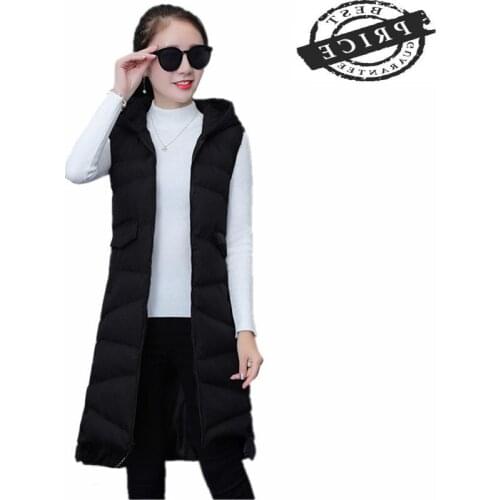 Women Winter Vests 2021 Fashion Long Warm Sleeveless Vest Female Casual Waistcoat Feminine Coat Lady Elegant Coats LWL612